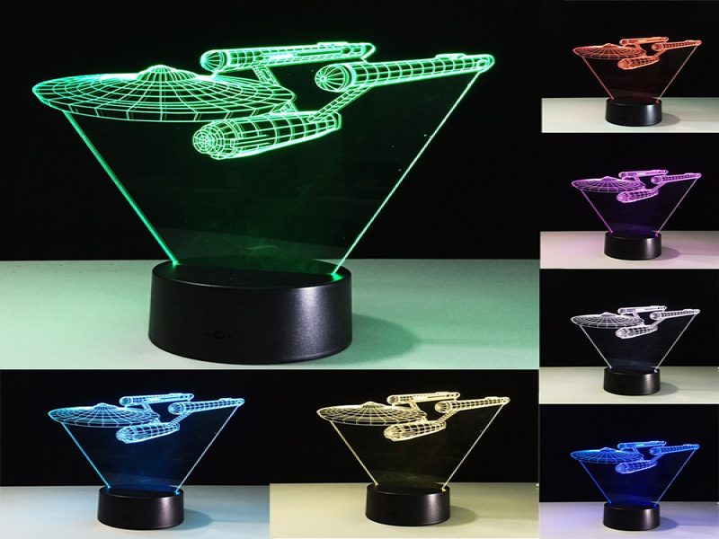Star Trek USS Enterprise 3D LED Night Light Touch Switch